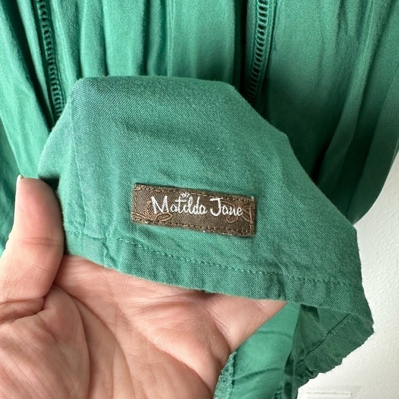 Matilda Jane Down In The Valley Maxi Dress Women’s Medium Green Boho Prairie - Picture 9 of 12